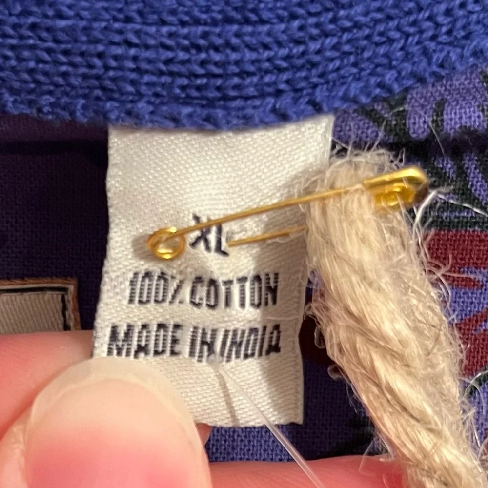 NEW 100% Cotton Blue Crew Neck
